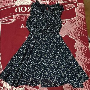 Kidpik floral dark blue dress